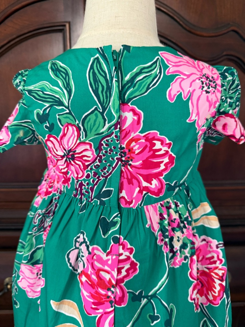 NWT Lilly Pulitzer Baby Dress Bloomer Set 18-24M Pink Green Floral - Picture 5 of 8